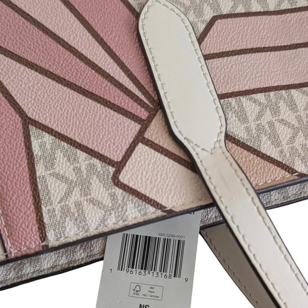 Michael Kors Signature Sinclair Md East West Grab Tote bag & Jet Set Wristlet